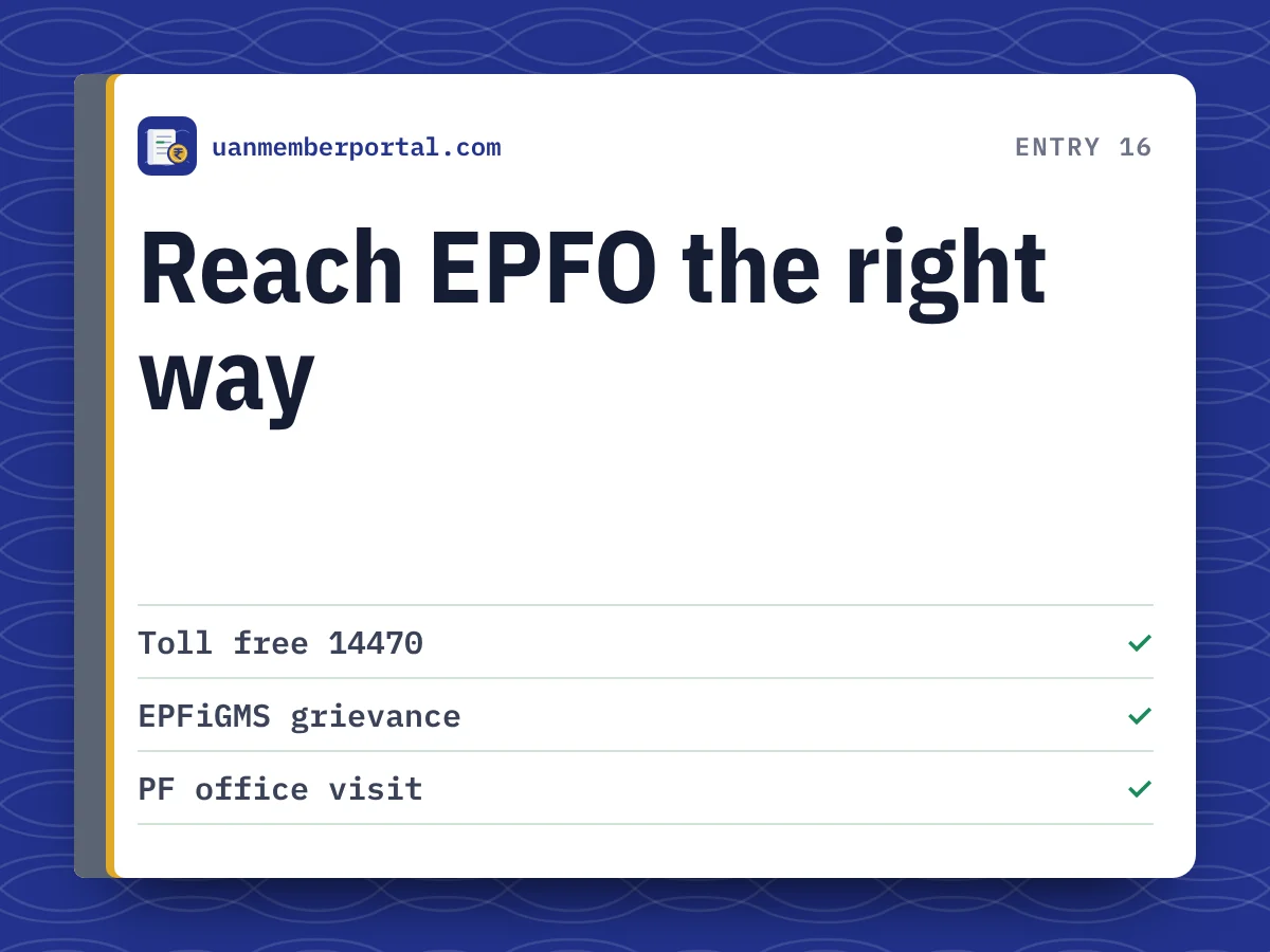 Reach EPFO the right way