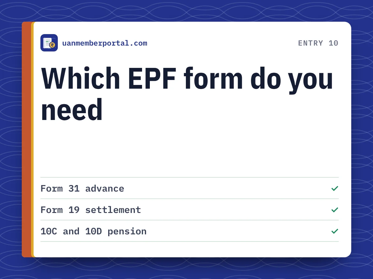 Which EPF form do you need